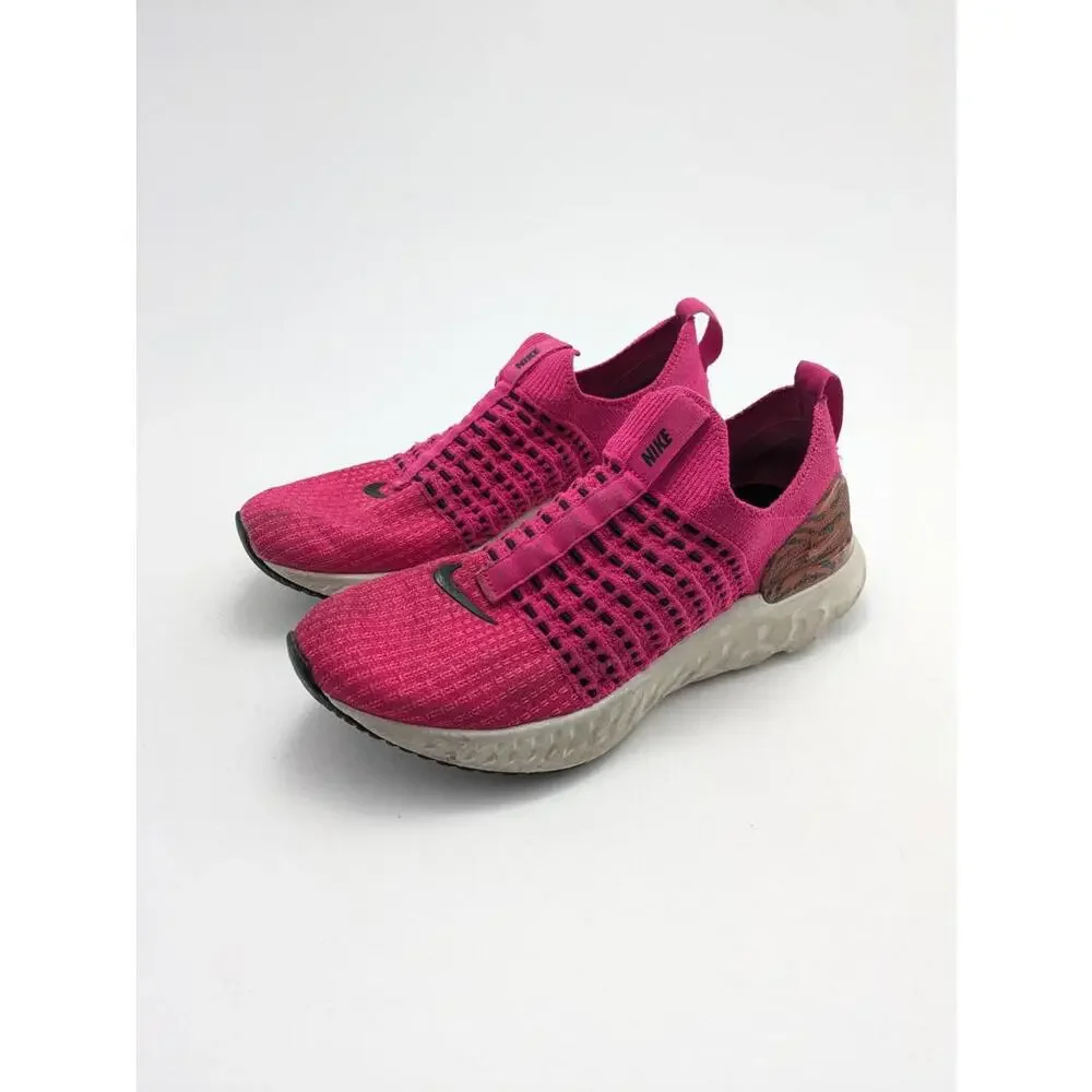 Womens Nike Phantom React Athletic Slip On Pink Running Shoes DQ7649-600‎ Size 8